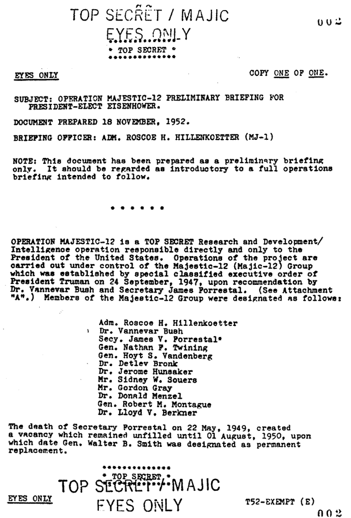 Typewriter official document